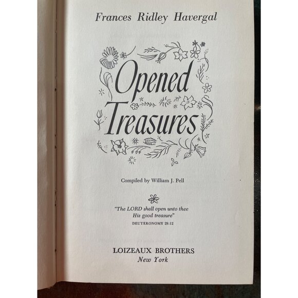 Frances Ridley Havergal "Opened Treasures" First Edition 1962 Loizeaux Brothers - Picture 4 of 10